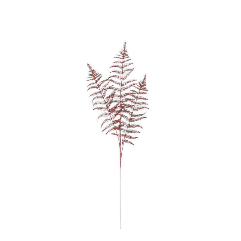 Tige fougère rouge H. 79 cm