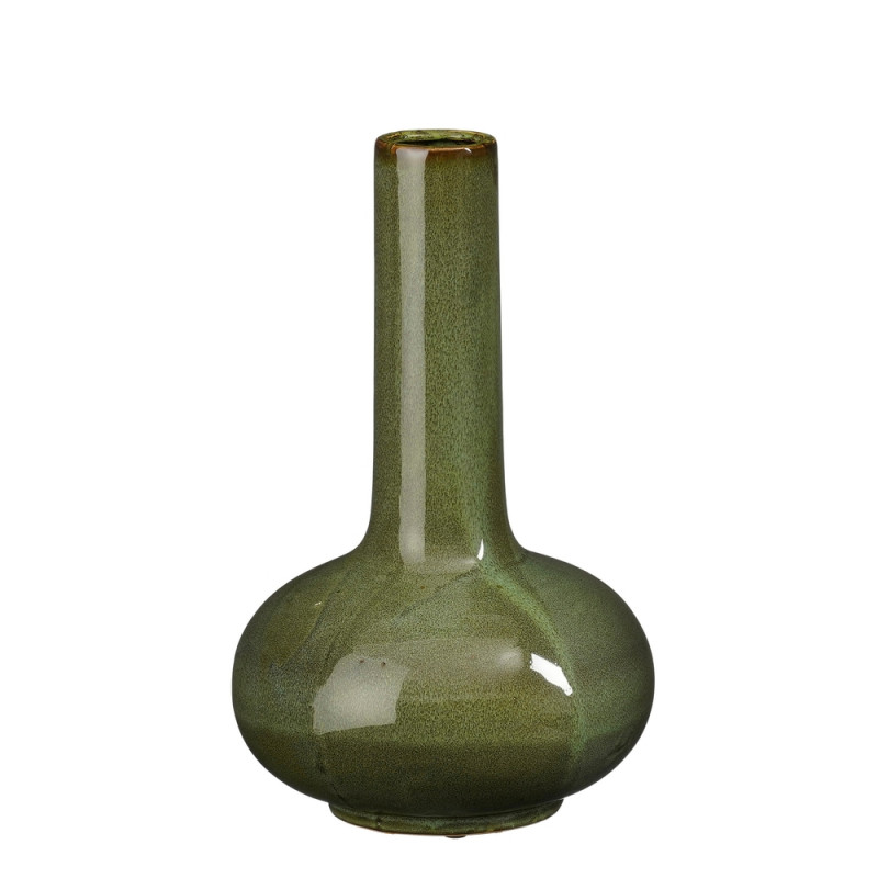 Vase décoratif 'Milly', coloris vert - H. 39xD. 24