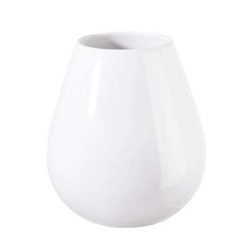 Vase EASE blanc brillant h18cm dia9cm