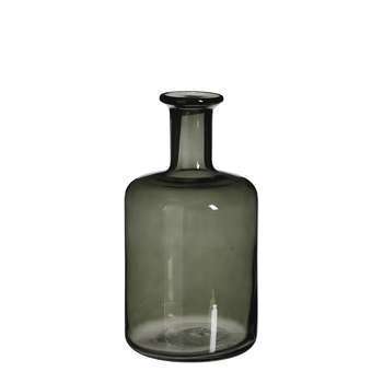 Mica decorations - vase bouteille en verre vert h3