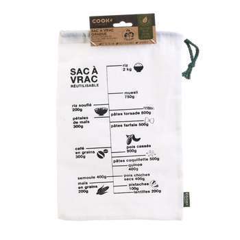 Sac à vrac gradué réutilisable