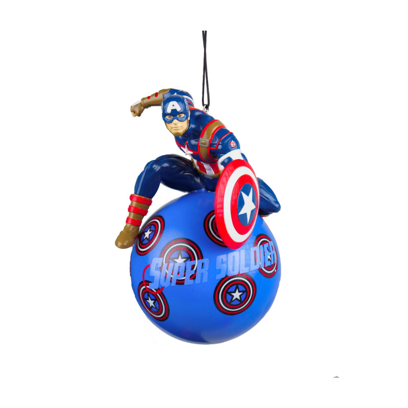 Suspension de Noël : boule en résine Captain Ameri