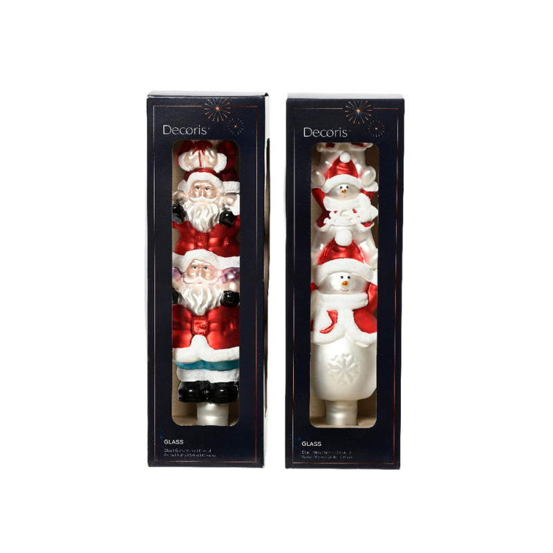 Cimier en verre pailettes h 31 cm