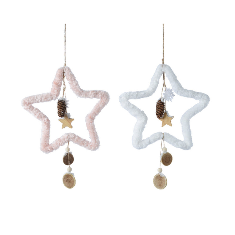 Suspension etoile polyester h 36 cm