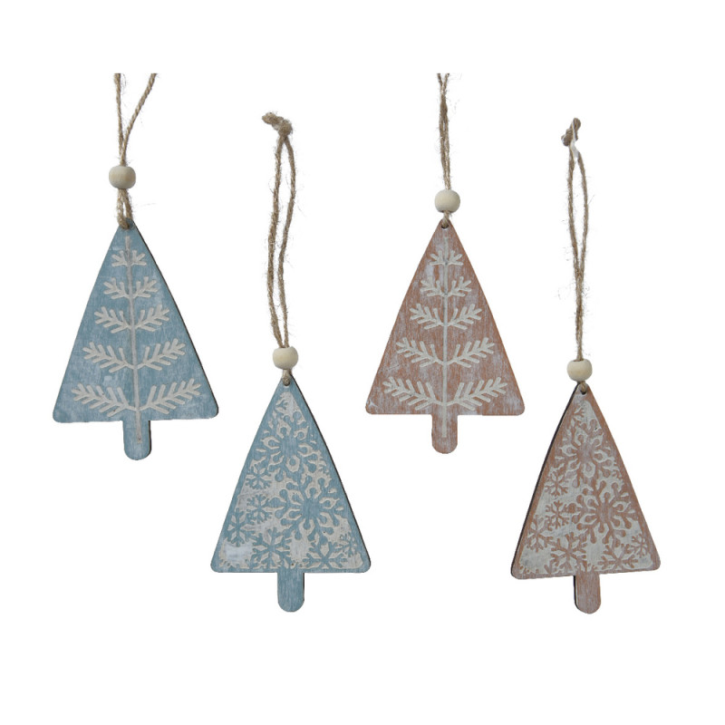 Suspension sapin bois blanc h 12 cm