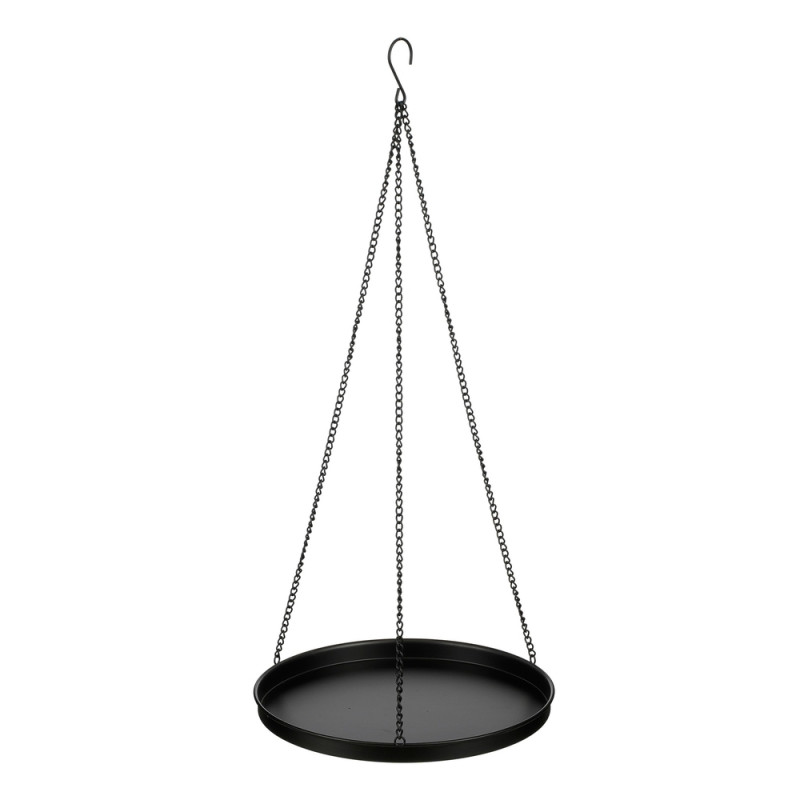 Plateau à suspendre noir pour pot - H. 56X25 cm