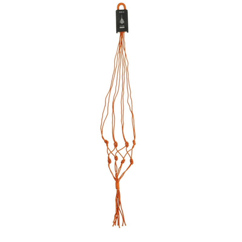 Suspension Macramé Knot pour pot, coloris pêche -
