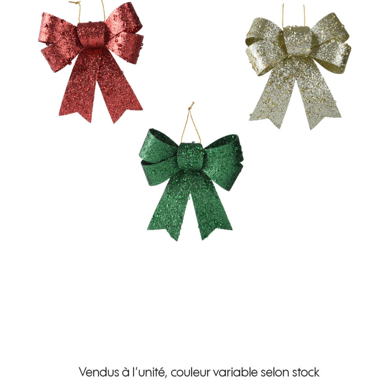 Suspension de Noël : nud pour sapin, coloris or -