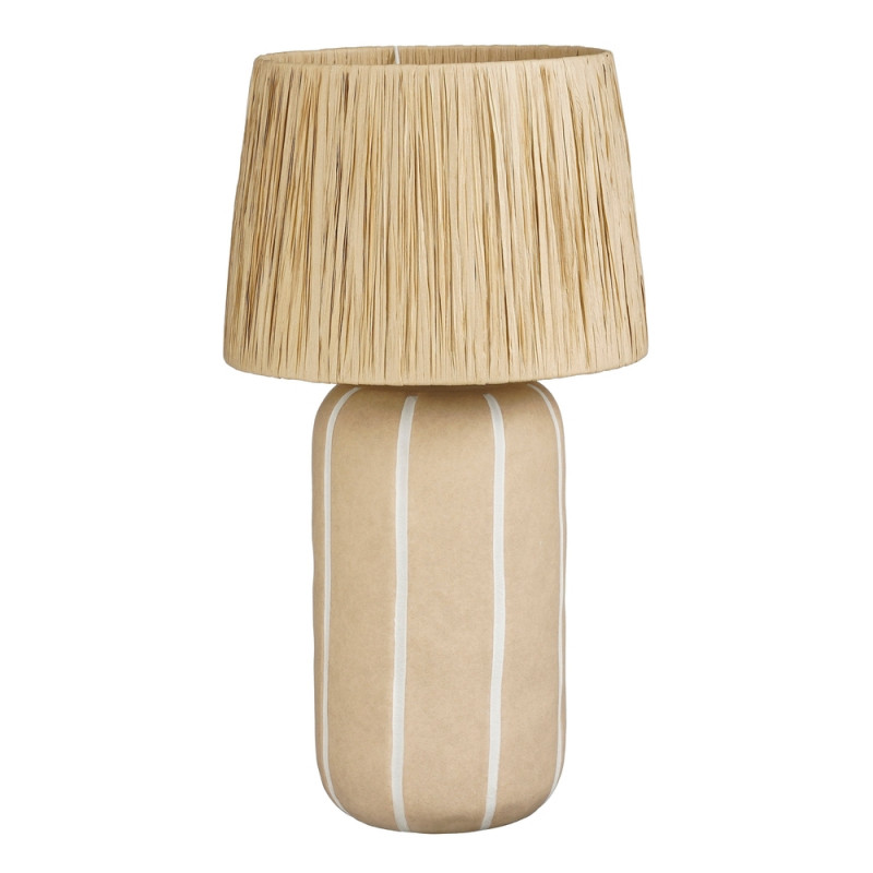 Lampe de table denton, coloris beige - H. 61xD. 33