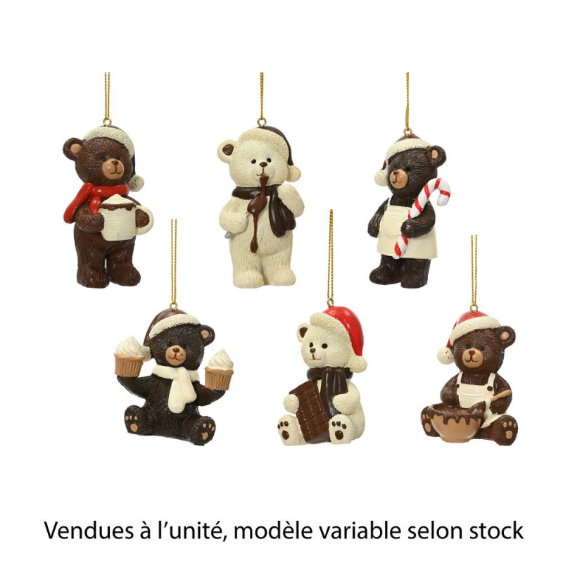 Suspension de Noël 'Ours chocolat', modèle variabl