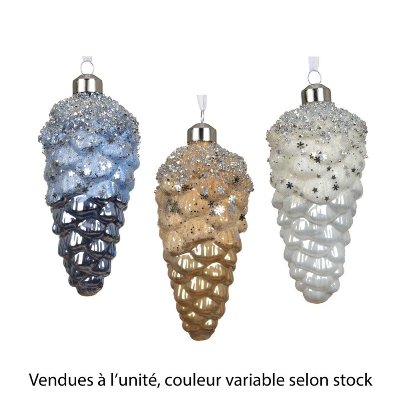 Suspension de Noël 'Pomme de pin', coloris variabl