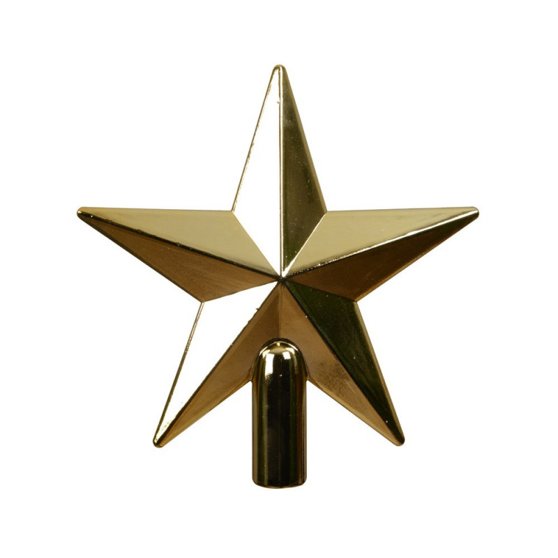 Cimier étoile de Noël, coloris or - H. 20,3cm
