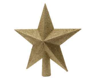 Cimier étoile pour sapin de Noël, coloris or