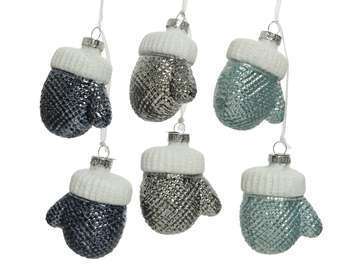 Mouffle Verre A Suspendre 8 Cm Argent Aubergine Bl