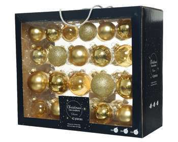 Set de boules couleur or Ø7 cm x42