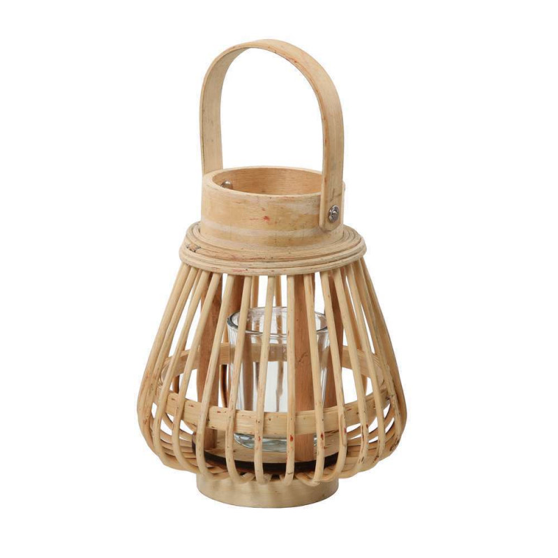 Lanterne Ilvie en bambou, H. 16 cm