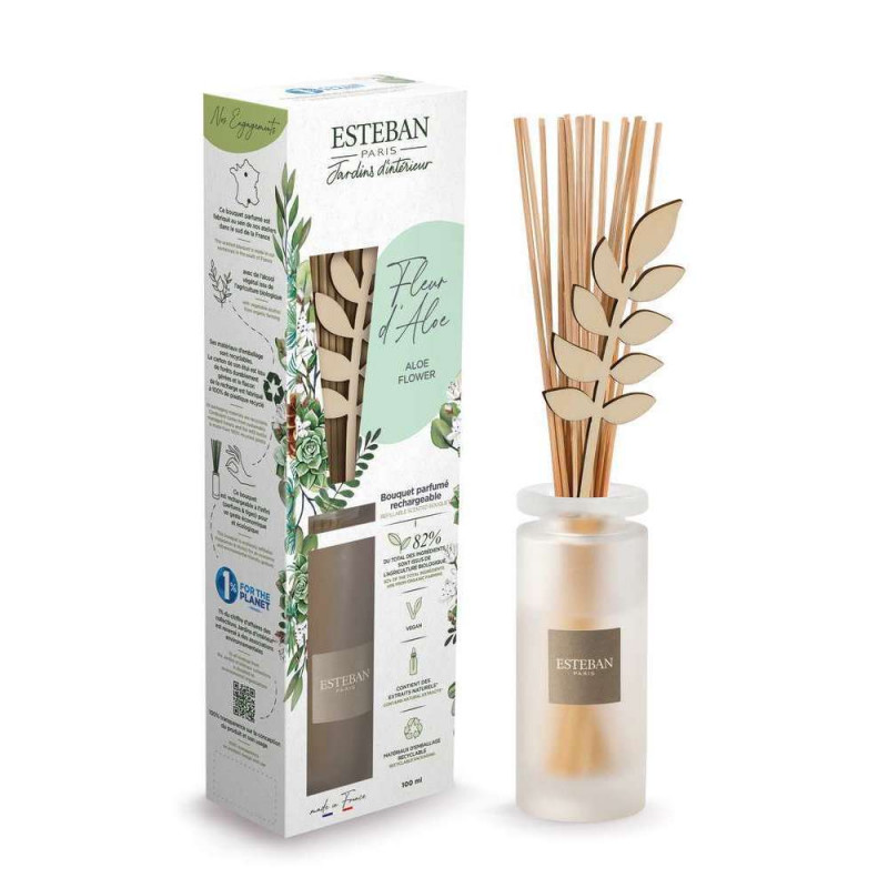 Bouquet parfumé et sa recharge 100 ml Fleur d'aloë