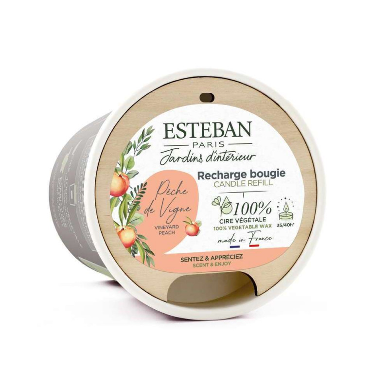 Recharge pour bougie parfumée 180 g Pêche de vigne