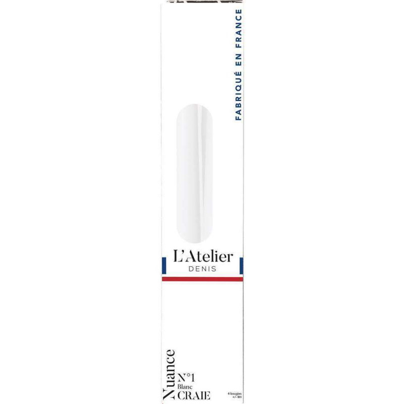 4 Bougies flambeaux, Blanc