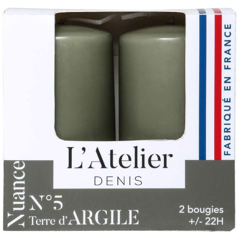 2 Bougies cylindriques, Argile