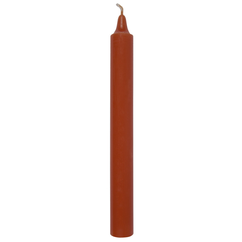 Bougie, coloris terracotta - H. 17cm