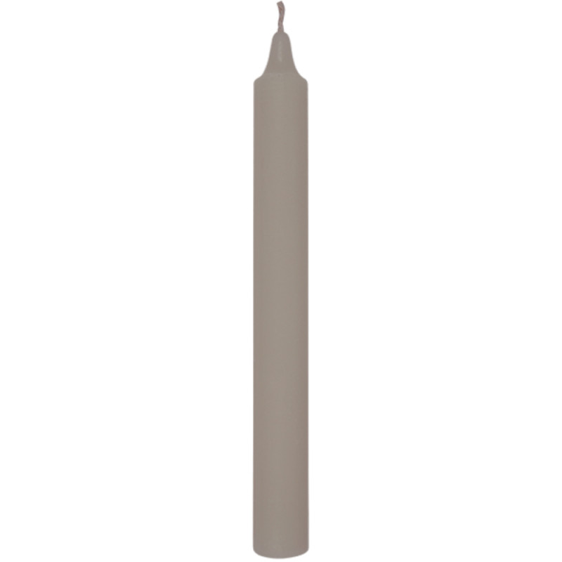 Bougie, coloris lin - H. 17cm