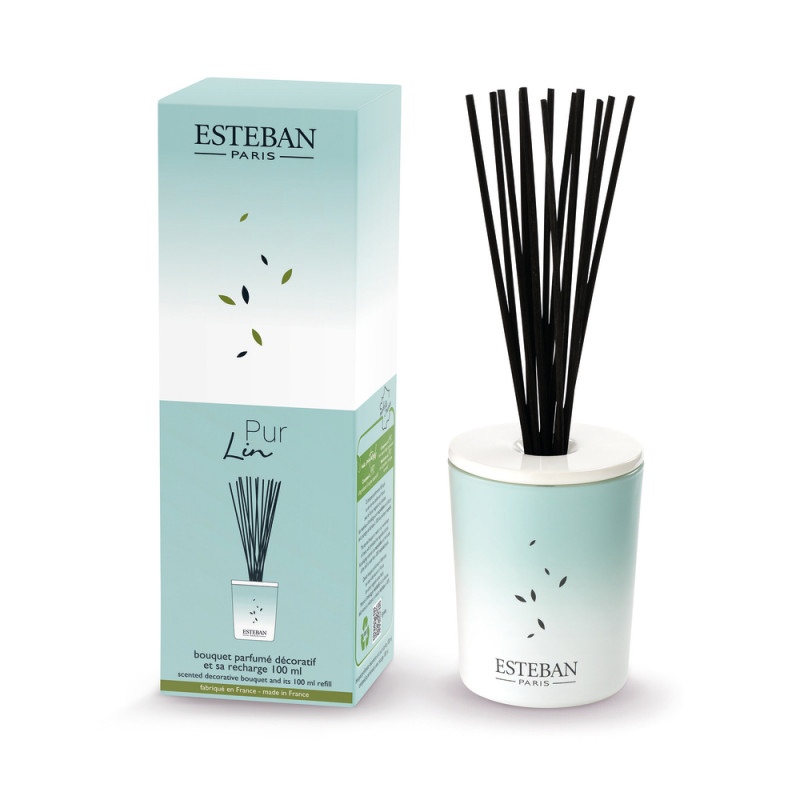Bouquet parfumé et sa recharge Pur Lin - 100 ml