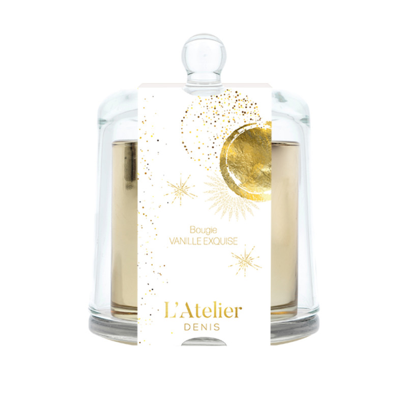 Bougie sous cloche parfum vanille exquise - 300 g