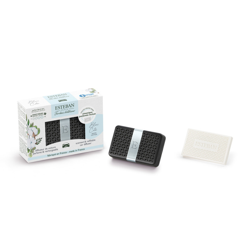 Diffuseur de voiture rechargeable Blanc coton