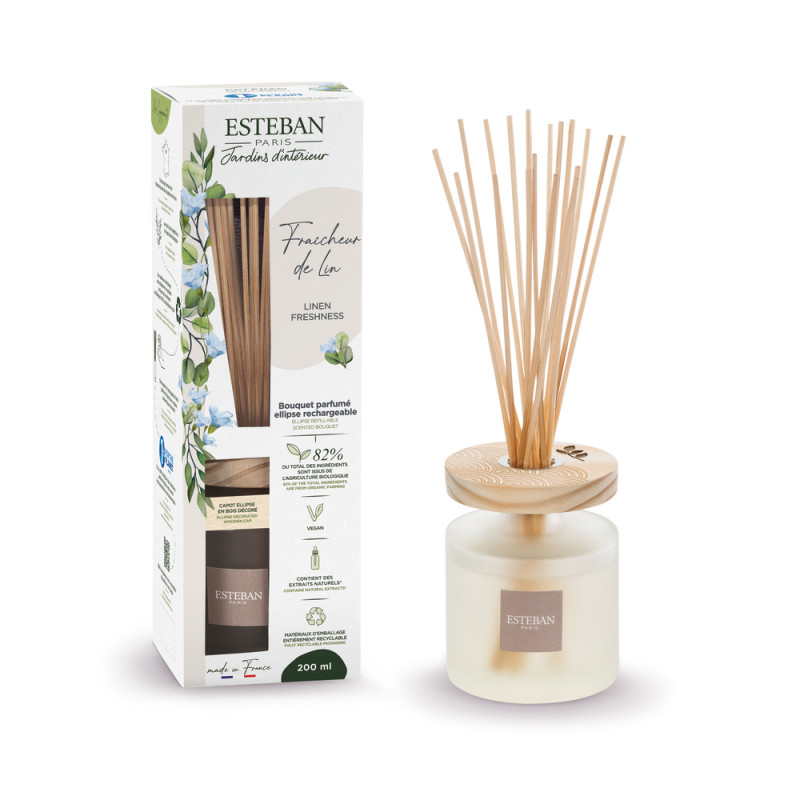 Bouquet parfumé et sa recharge - Fraicheur de lin