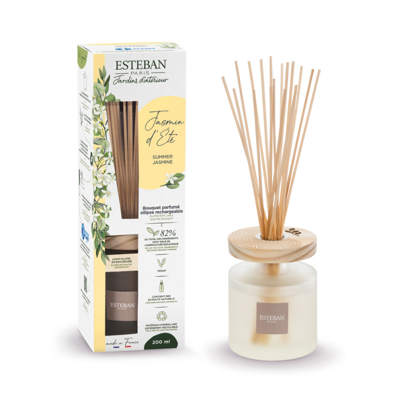 Bouquet parfumé et sa recharge - Jasmin d'été 200