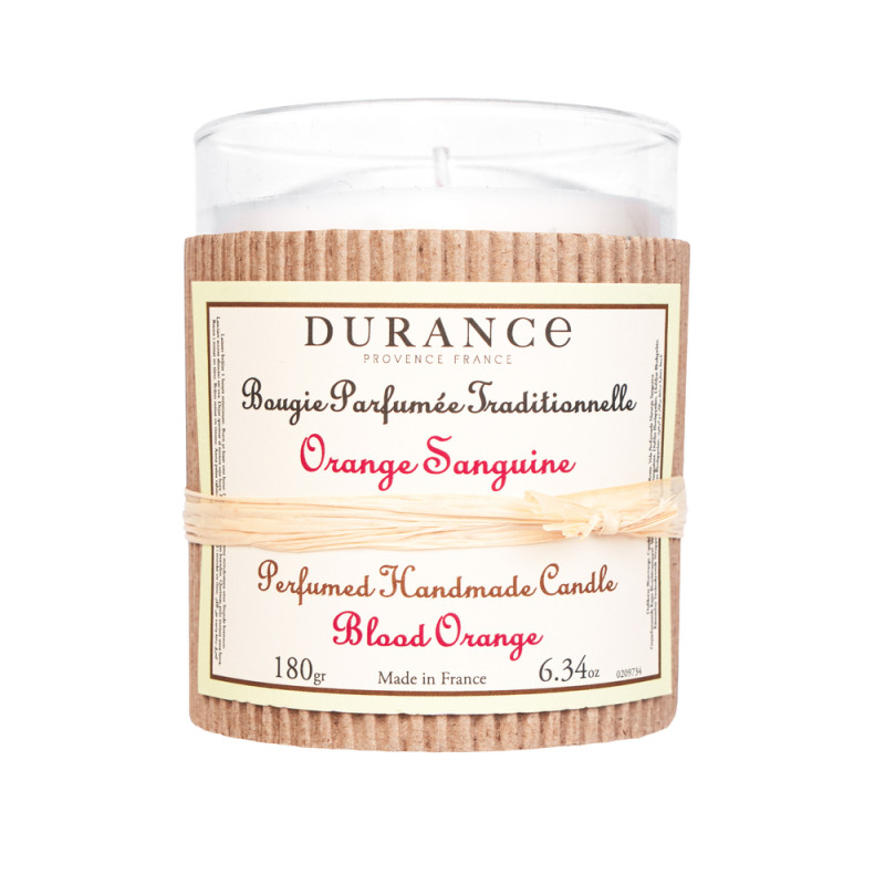 Bougie naturelle parfumée, orange sanguine - 180g