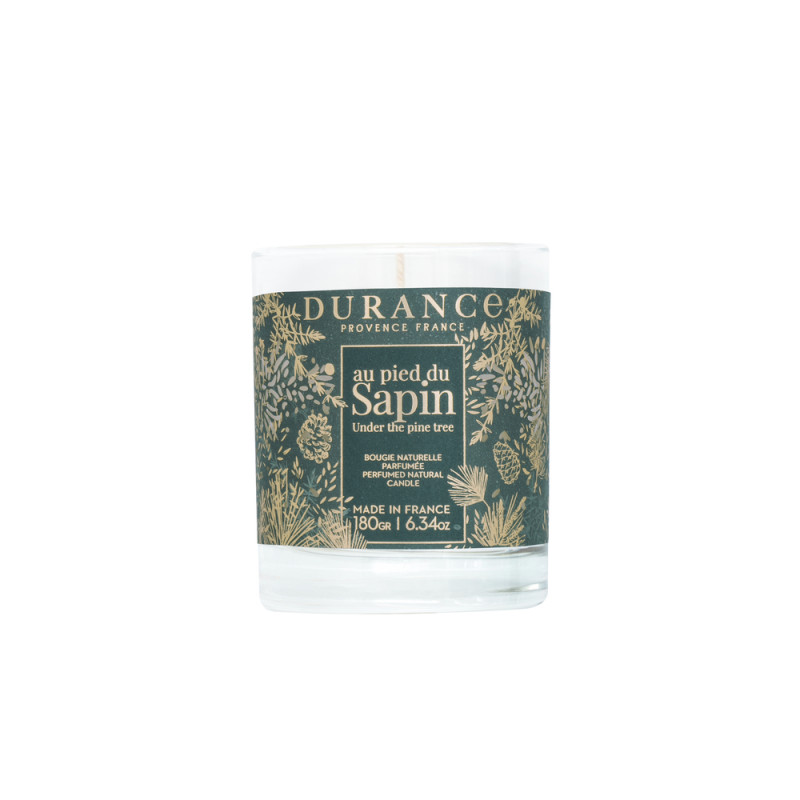 Bougie naturelle parfumée, Au pied du sapin - 180g