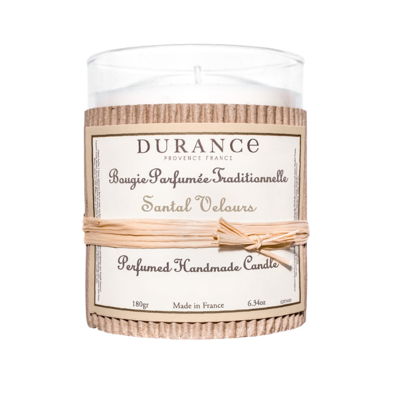 Bougie naturelle parfumée, Santal velours - 180g