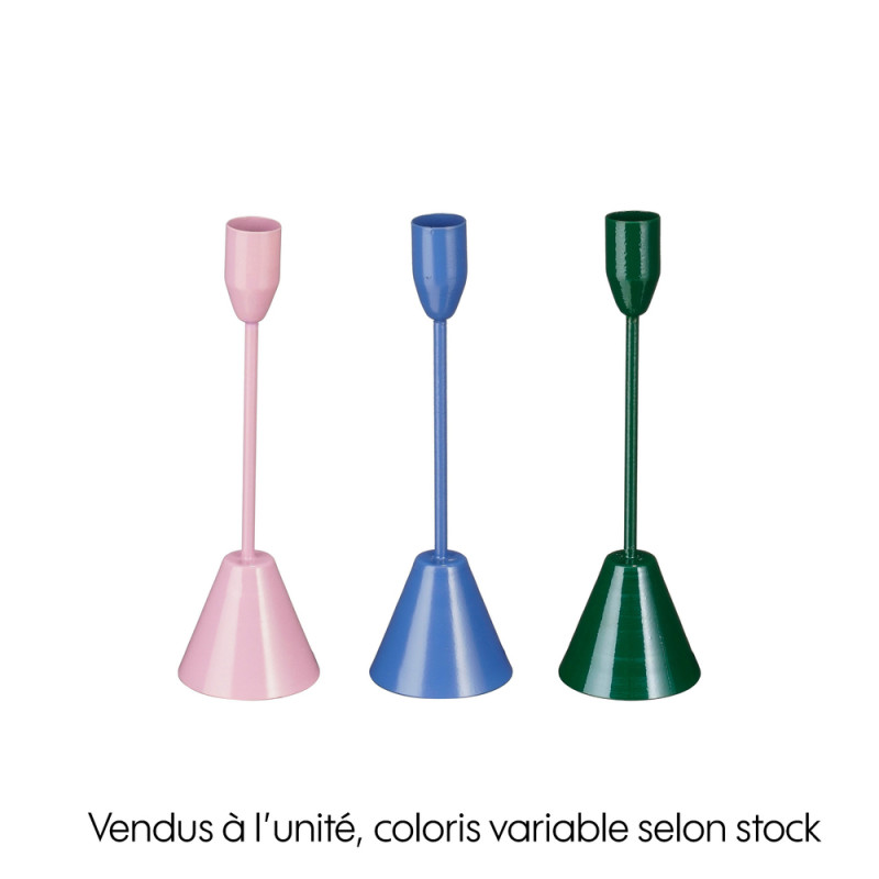 Bougeoir York, en fer, plusieurs coloris disponibl