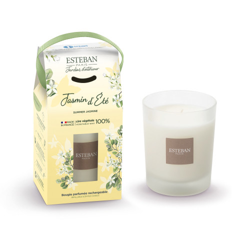 Bougie parfumée rechargeable 'Jasmin d'été' - 180g