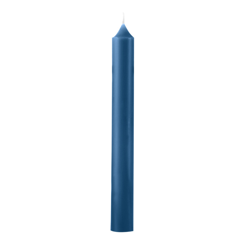Bougie chandelle, coloris bleu marine - H. 20xD. 2