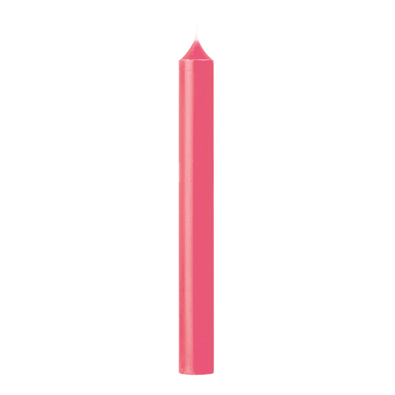 Bougie chandelle, coloris rose clair - H. 20xD. 2,