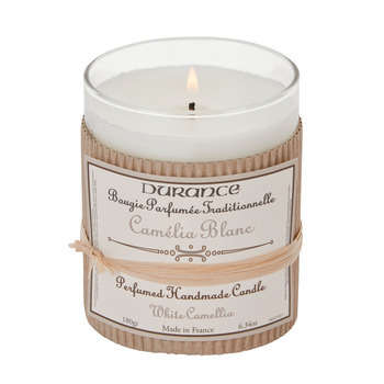 Bougie parfumée camélia blanc cire végétale rechar