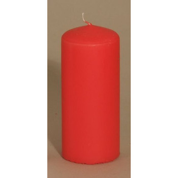 Bougie cylindrique : rouge, d.5,7xH.13cm