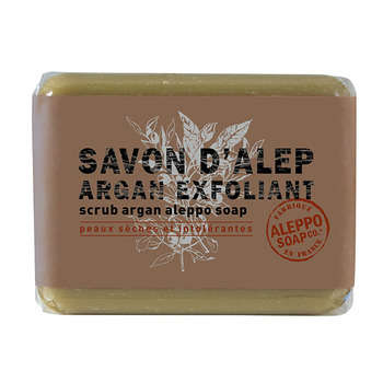 Savonnette d'Alep exfoliant Argan bio, 100g