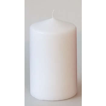 Bougie cylindrique : blanc, d.8,7xh.15cm
