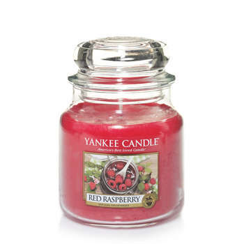 Bougie, moyenne jarre - Framboise rouge