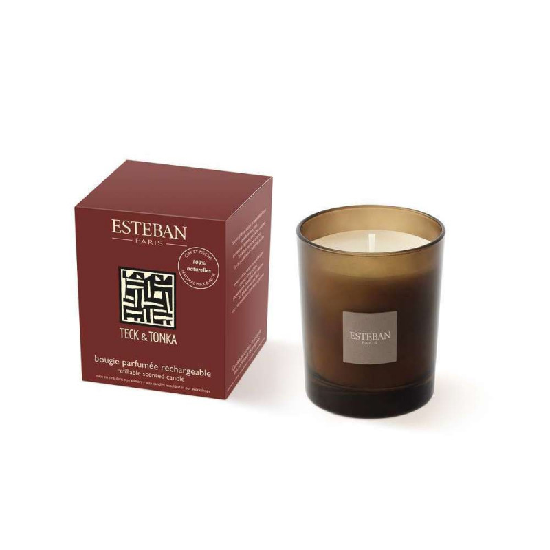 Bougie parfumée à la fève tonka en cire végétale r