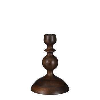 Bougeoir Lindy marron H. 22 x D. 15 cm