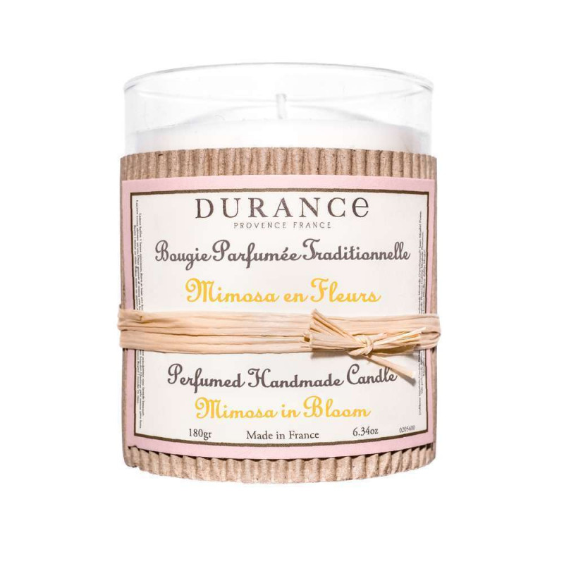 Bougie parfumée mimosa en fleurs cire végétale rec