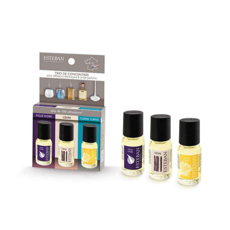Trio de concentrés de parfum Figue noire, Cèdre, Y