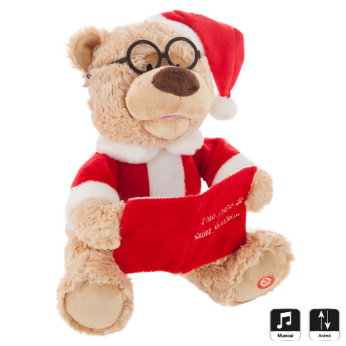 Automate de noel qui lit ours