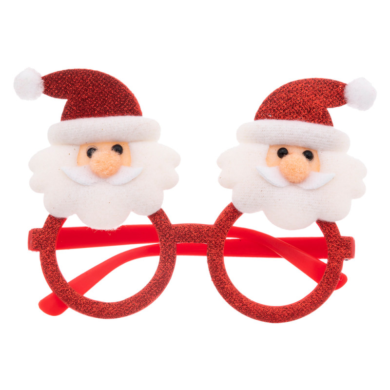 Lunettes Père Noël avec pailletes
