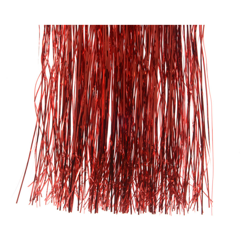 Guirlande cheveux d'ange en vinyle rouge finition